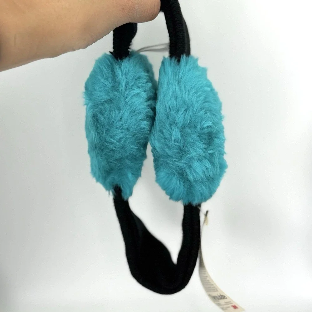 VTG 1991 Totes Mini Muffs Teal Faux Fur Earmuffs Thinsulate‎ Insulated Winter OS
